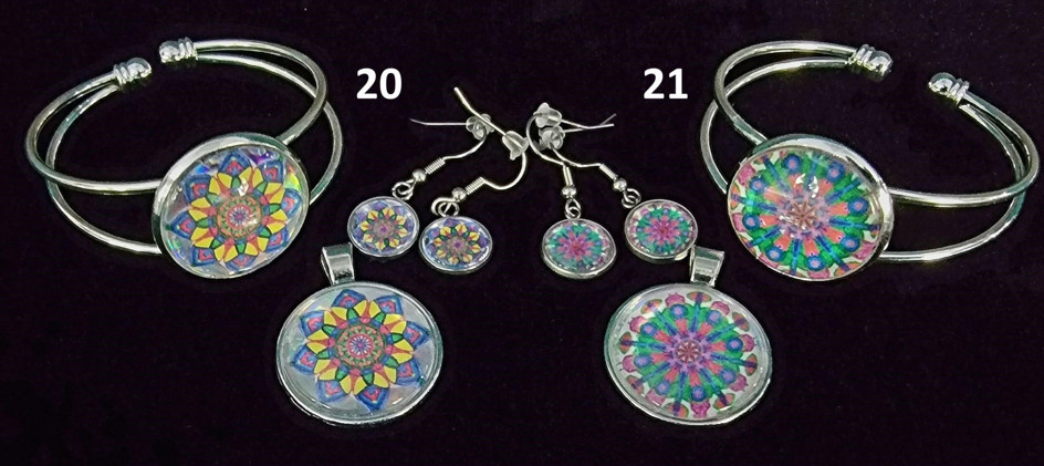 Bracelets, Earrings, Pendants 20, 21 
