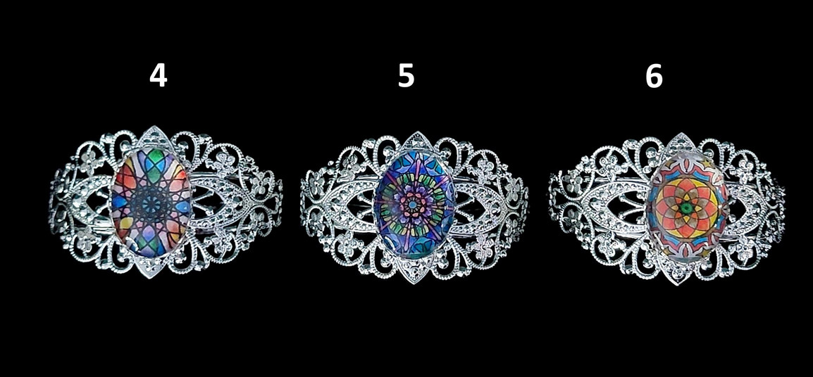 Rings 4.5.6. Mandala Frequency Jewelry