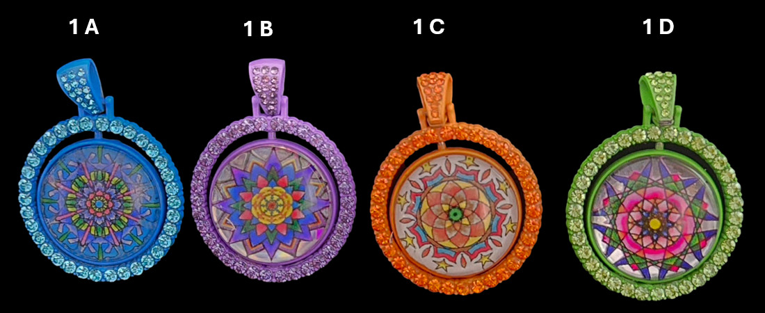 Cabochons Numbered 1A, 1B,1C,1D.